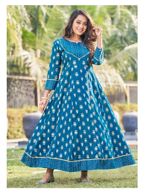 Ankita By Rangjyot Rayon Printed Anarkali Kurtis Wholesale Price In Surat
